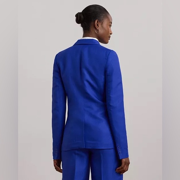 NWT LAUREN RALPHLAUREN Linen-Blend Twill Blazer - Picture 5 of 6